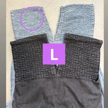 시마무라 데님 셔링 원피스 색스 L 사이즈