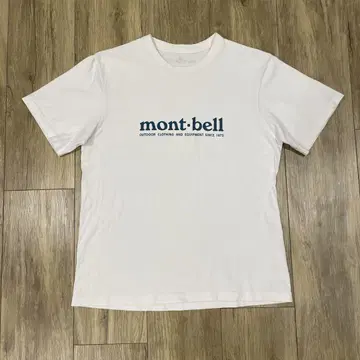 mont-bell 로고 화이트 티셔츠
