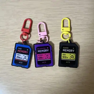 SD 카드 키링 세트 3개 세트