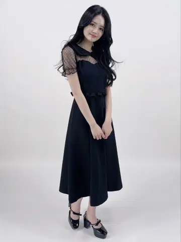 JILTU   작은 프릴 튤 장미 드레스