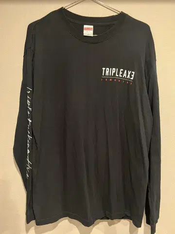 TRIPLEAXE 15MANIAX 롱 슬리브 티셔츠 XL 블랙