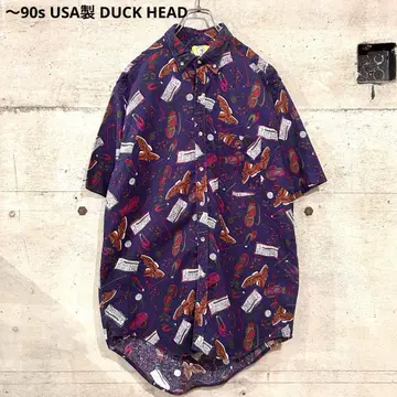 ~90년대 USA제 DUCK HEAD 덕 헤드 BD 셔츠 패턴 골프
