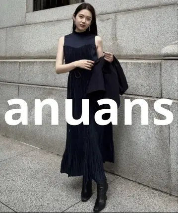 거의 미사용 anuans 슬리브리스 원피스 FREE 네이비 여성용