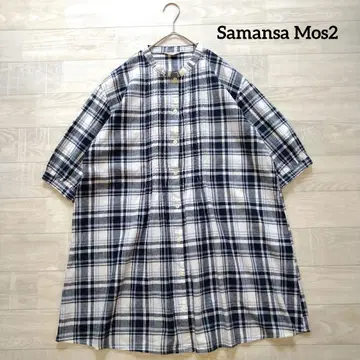 Samansa Mos2 사만사 모스모스 체크 핀턱 튜닉 F