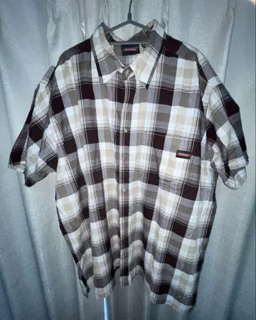 디키즈 체크 무늬 반팔 셔츠 2XL