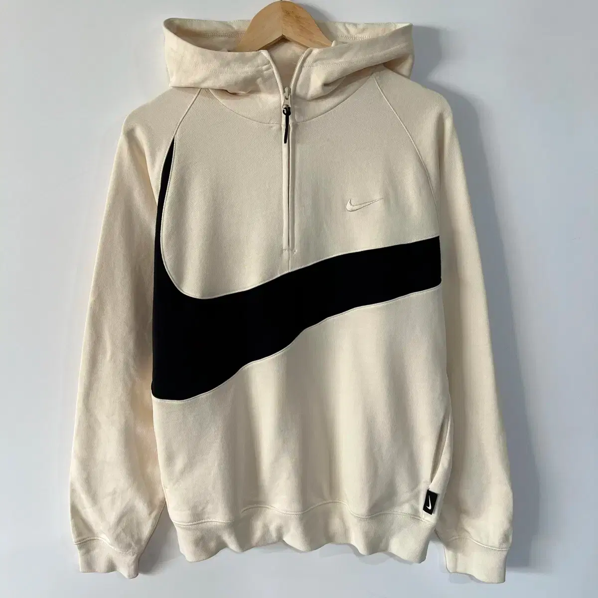 NIKE 나이키 [M] New Nike Big Swoosh Half Zip-Up Hoodie on