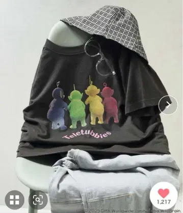 프릭스스토어 Teletubbies 백 뷰 프론트 프린트 티셔츠