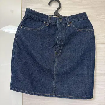 다크 데님 타이트 스커트 데님
