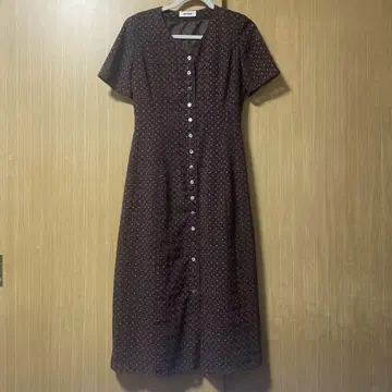 레트로 쇼와 레트로 원피스 패턴 조개 단추