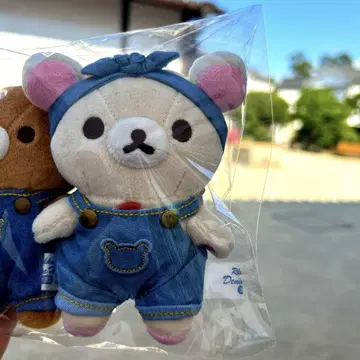 코리락쿠마 데님 오버롤 봉제 인형 (1개)