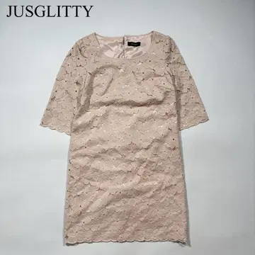 JUSGLITTY 전체 레이스 펄 드레스 핑크 원피스 플라워 고급