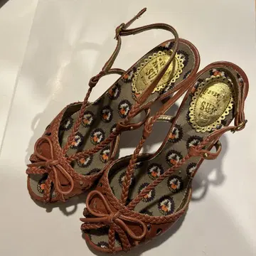 ANNA SUI 리본 포함 뜨개질 샌들