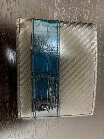 YUHAKU 탄소섬유 크로커다일 접이식 지갑
