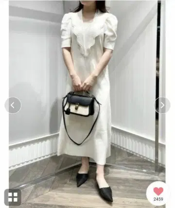 셀포드 스캘럽 세일러 니트 원피스 38