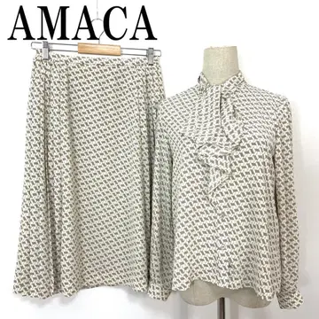 AMACA 아마카 스커트 셋업 올 패턴 베이지 36 38 B858