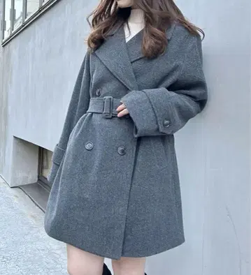 INGNI 미디 길이 더블 코트