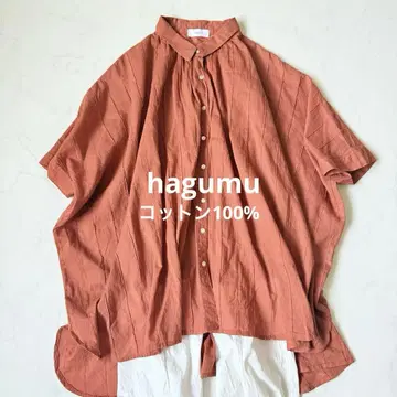 hagumu 하구무 코튼 보일 돌먼 셔츠 오버 사이즈 새상품급