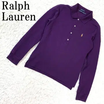 Ralph Lauren 랄프 로렌 긴팔 피케 셔츠 퍼플 M B871
