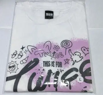 TWICE THIS IS FOR 팝업 티셔츠 WHITE L