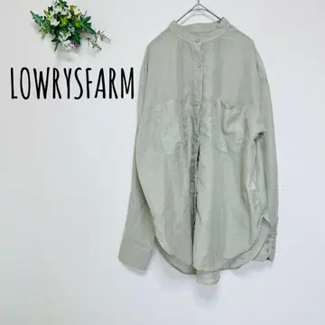 LOWRYSFARM 로리즈팜 시어 블라우스 밴드 카라 긴팔