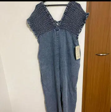 시마무라 데님 셔링 살로펫 색스 스카이블루 M