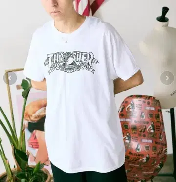 새상품 THRASHER x ANTIHERO 안티 히어로 화이트 XL
