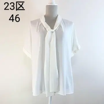 23구 빅 사이즈 보타이 블라우스