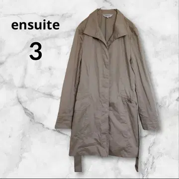 ensuite 엔스위트 베이지 트렌치코트 사이즈 3 벨트 포함