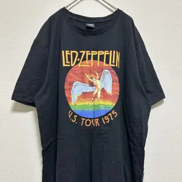 LED ZEPPELIN 락 T 레드 제플린 밴딩 T 블랙 XL