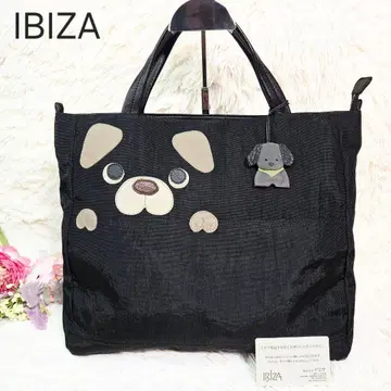 새상품 IBIZA 이비자 강아지 토트백 나일론 블랙