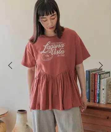 니코안드 nikoand... 플레어 헴 프린트 티셔츠