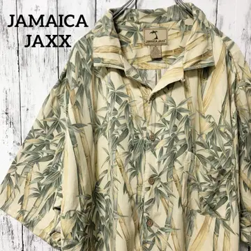 C2120 JAMAICA 알로하 셔츠 실크 오픈 카라 셔츠 대나무 사사바