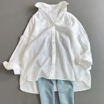 새상품급 두지엠 클라세 WIDE LINEN 셔츠 GOLDLINEN ri7
