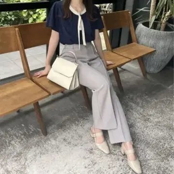 natural couture 하이웨스트 미 플레어 팬츠 L 사이즈