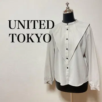 UNITED TOKYO 케이프 칼라 블라우스 일본제 올 시즌