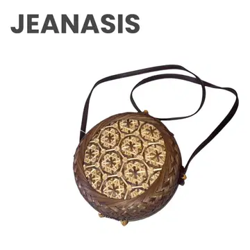 미사용 새상품 JEANASIS 베트남 바스켓 백 지나시스 원형 바스켓백