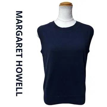새상품급 MARGARET HOWELL 마가렛호웰 니트 베스트 네이비