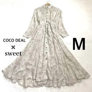 코코딜] sweet 콜라보 M 꽃무늬 긴팔 셔츠 원피스 플레어