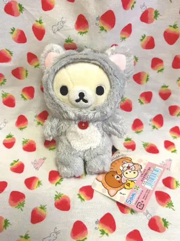 리락쿠마 매달린 봉제 인형 그레이 고양이 코리락쿠마