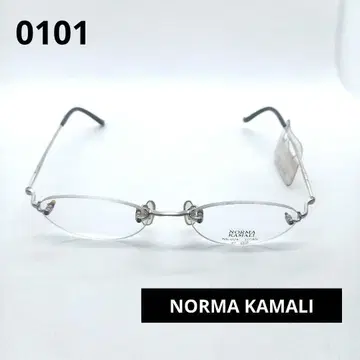 NORMA KAMALI 실버 메탈 오벌 안경 0101