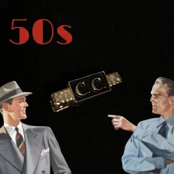빈티지 넥타이 핀 로커빌리 50s 골드 앤티크 쇼와