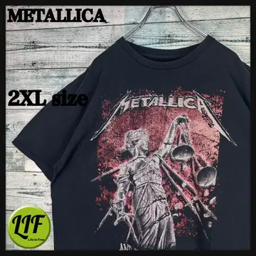 메탈리카 프린트 로고 밴딩 티셔츠 블랙 2XL 5578