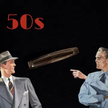 빈티지 넥타이 핀 앤티크 미드센추리 로커빌리 50년대