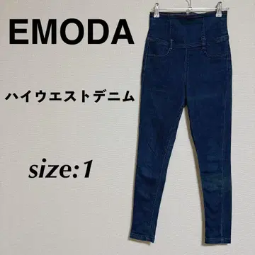EMODA 에모다 하이 웨스트 데님 스키니 데님 팬츠