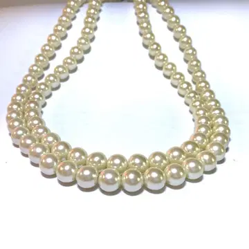 펄 목걸이 2줄 9.5mm~10mm 무게 79g