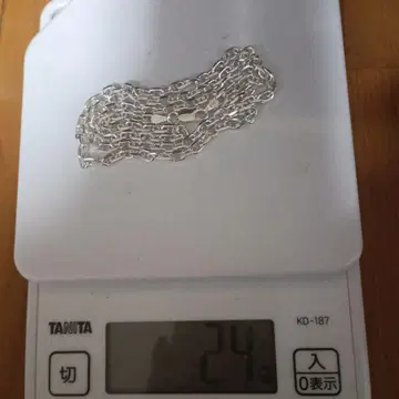 실버 925 순은 미러 면 사각 체인 60cm