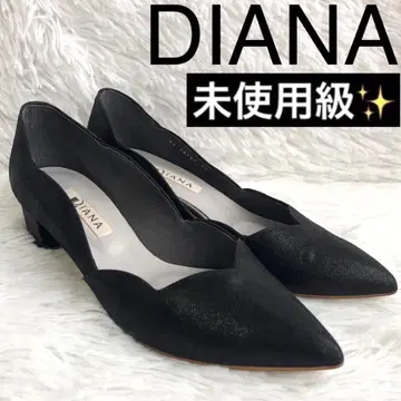 펌프스 23 블랙 다이애나 DIANA 플라워 컷 힐 브랜드 일본