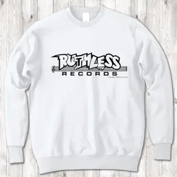 Ruthless Records 로고 랩 티 화이트 맨투맨 XL