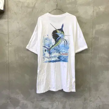 Guy Harvey 프린트 티셔츠 물고기 참치 가이 하비