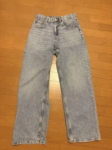 자라 라이트 블루 와이드 데님